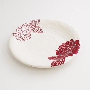 画像3: 【MIHANA】6寸皿　赤 【MIHANA】20cm Plate Red