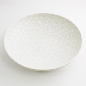 画像3: 【市蔵】白メタ9.5寸鉢 【市蔵】White Meta 28cm Bowl