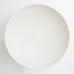 画像4: 【市蔵】白メタ9.5寸鉢 【市蔵】White Meta 28cm Bowl