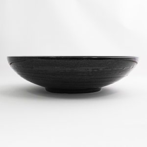 画像2: 【市蔵】黒メタ9.5寸鉢 【市蔵】Black Meta 28cm Bowl