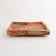 画像3: 【ta・ta・la　ZEN】正角（小）　赤吹き 【ta・ta・la　ZEN】Small Square Plate Red (3)